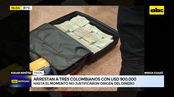 Video: colombianos detenidos con US$ 900.000 no justificaron hasta ahora el origen del dinero - ABC Noticias - ABC Color