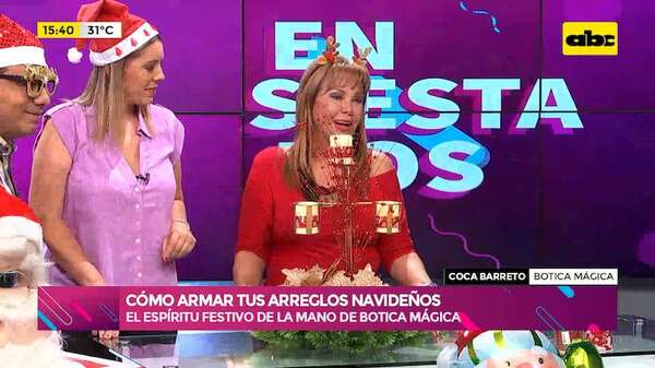 Coca Barreto de Botica Mágica nos enseña a preparar un centro de mesa navideño - Ensiestados - ABC Color
