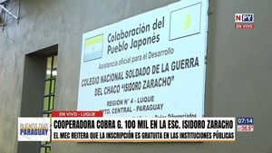 Padres tienen que pagar "aportes voluntarios obligatorios" en escuela en Luque ante ausencia del Estado