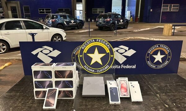 Decomisan importante carga de iPhones y Apple Watches en el Puente de la Amistad