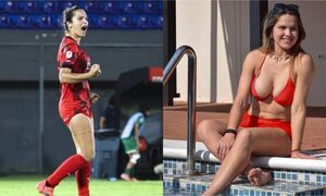 [GALERÍA] ¡Mamau! Pelotera liberteña campeona, posó con la Copa y poca ropa