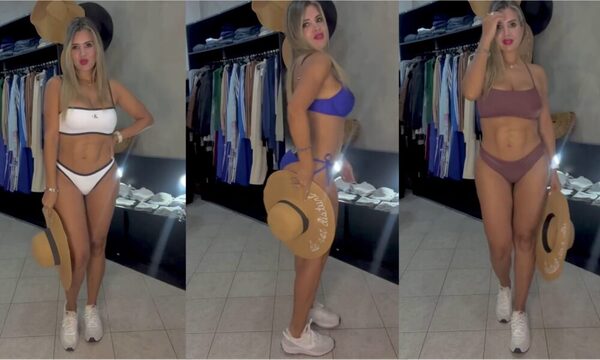 [VIDEO] ¡Doña de Sergio Orteman sorprendió con biquinazo!