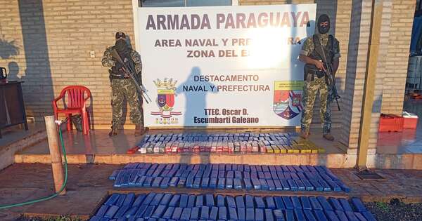 La Nación / Marinos se incautan de 300 kilos de marihuana durante patrullaje fluvial en el Lago Itaipú