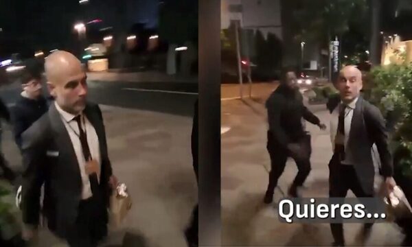 Pep Guardiola casi se agarra a los golpes con un hincha del Liverpool