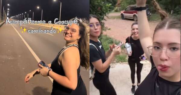 La Nación / Tiktokers registraron su peregrinación hasta Caacupé