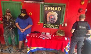 Senad: en triple allanamiento capturan al jefe del microtráfico en Guayaibi