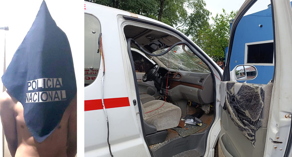 Detienen a joven que destrozó una ambulancia en el barrio Remansito - La Clave