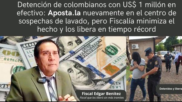 Ministerio Público de Ciudad del Este, libera en tiempo record a Colombianos sorprendidos con 1 millón de dólares en efectivo de dudoso origen