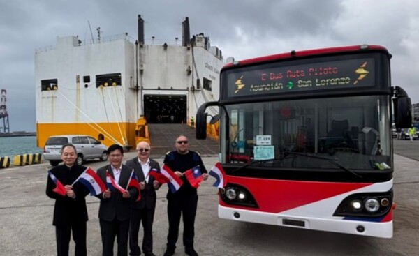 Los primeros 30 buses eléctricos de Taiwán están rumbo a Paraguay