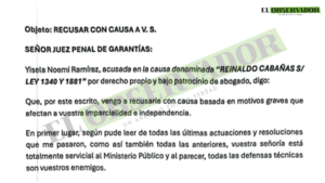 Por supuesta parcialidad, acusada por el caso Berilo recusó a juez y logró frustrar por décima vez la audiencia preliminar
