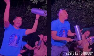 [VIDEO] ¡Mañami! Diego Gómez saltó a cantar y bailar con un grupo nacional
