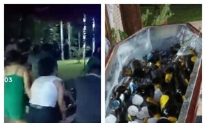 (VIDEO) Furor por ataúd para enfriar cervezas de funebreros