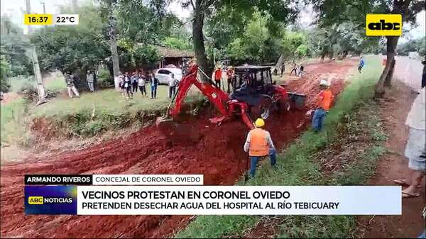 Video: pretenden desechar aguas residuales del Hospital de Coronel Oviedo al río Tebicuarymí - ABC Noticias - ABC Color