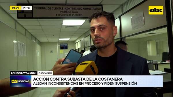 Abogado acciona contra subasta de Costanera: alega irregularidades en el proceso - ABC Noticias - ABC Color
