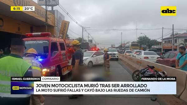 Fernando de la Mora: joven motociclista murió tras ser arrollado   - ABC Noticias - ABC Color