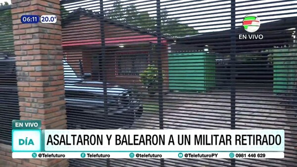 Asaltaron y balearon a un militar retirado en San Lorenzo