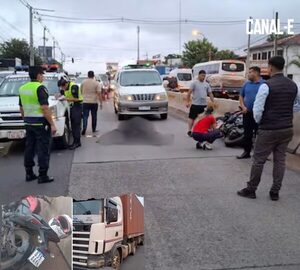 MOTOCICLISTA MUERE TRAS SER ARROLLADO POR UN TRACTOCAMIÓN