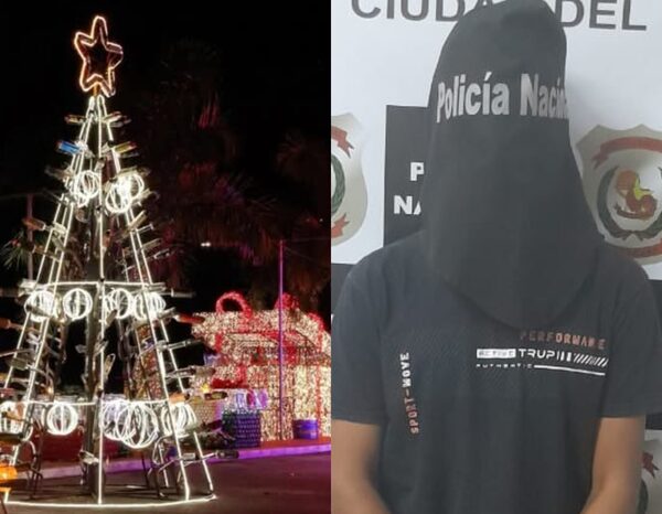 Joven capturado por robar caño de escape de árbol de Navidad - La Clave