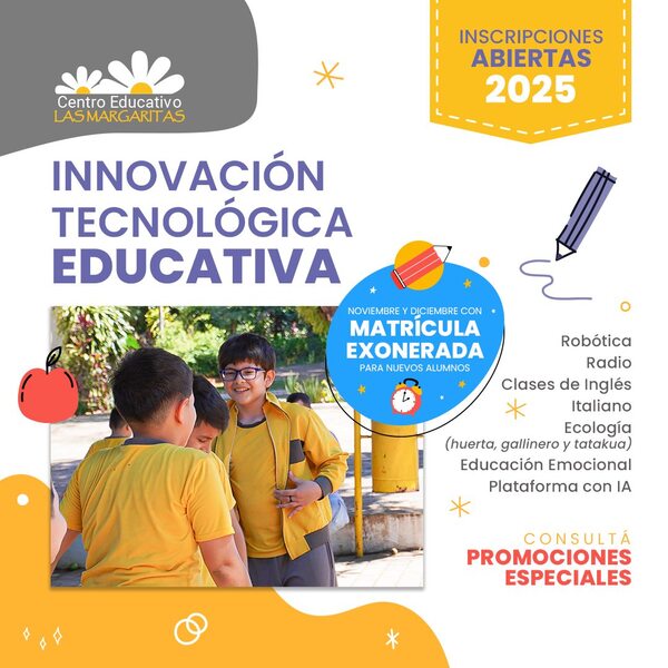 ¡Inscripciones abiertas en el CELMA Las Margaritas! » San Lorenzo PY