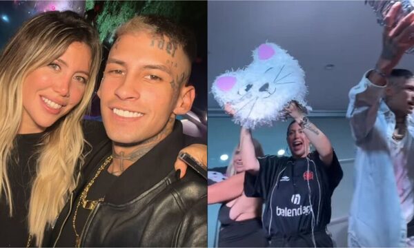 [VIDEO] Wanda Nara festejó su cumple con L-Gante, ¡hubo juguetes tie’y y llegó la policía!