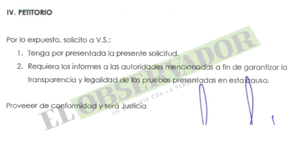 Abogado de Alexandre Rodrigues Gomes solicita diligencias relacionadas a obtención de chats