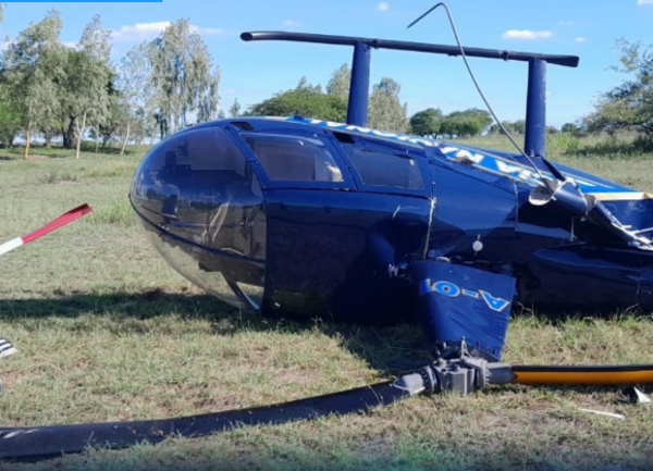 Helicóptero policial cayó en zona de Presidente Hayes, ocupantes ilesos - 1000 Noticias