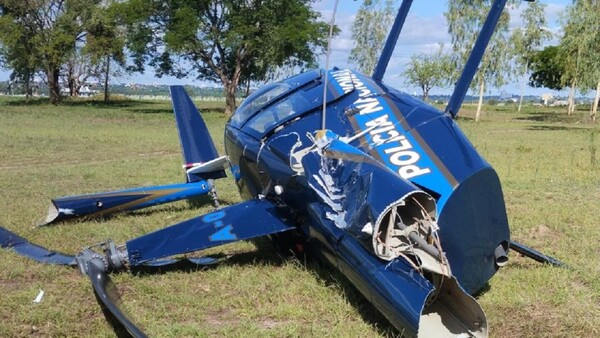 Helicóptero de la Policía Nacional cae en Presidente Hayes