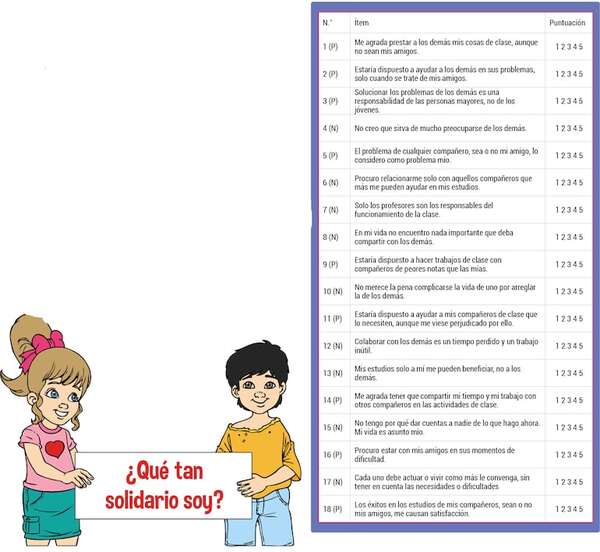 Test de solidaridad (adaptación) - Formación Ética y Ciudadana Tercer Ciclo - ABC Color