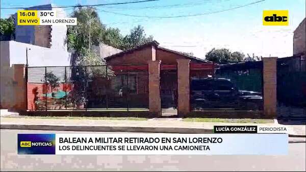 Asaltan y balean a militar retirado en San Lorenzo: delincuentes robaron armas y una camioneta - ABC Noticias - ABC Color