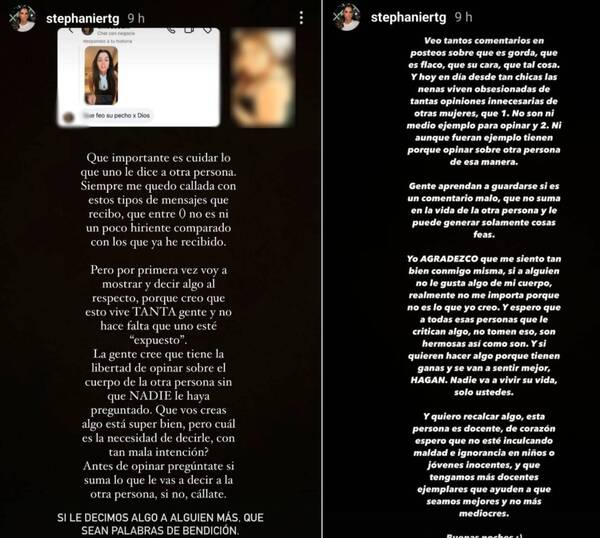 Le criticaron los pechos y se soltó todito: “Antes de opinar preguntate si suma (…) si no, callate”