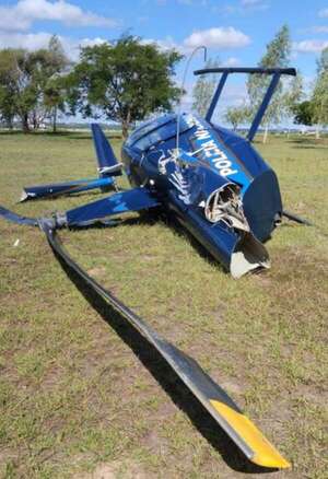 Helicóptero de la Policía Nacional se estrelló en Nanawa - Policiales - ABC Color