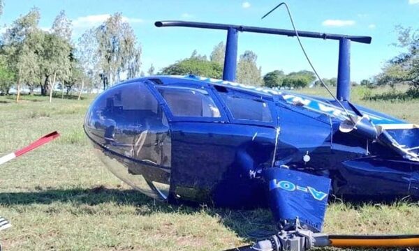 ¡Ndi! Helicóptero vólai cayó está tarde en Presidente Hayes