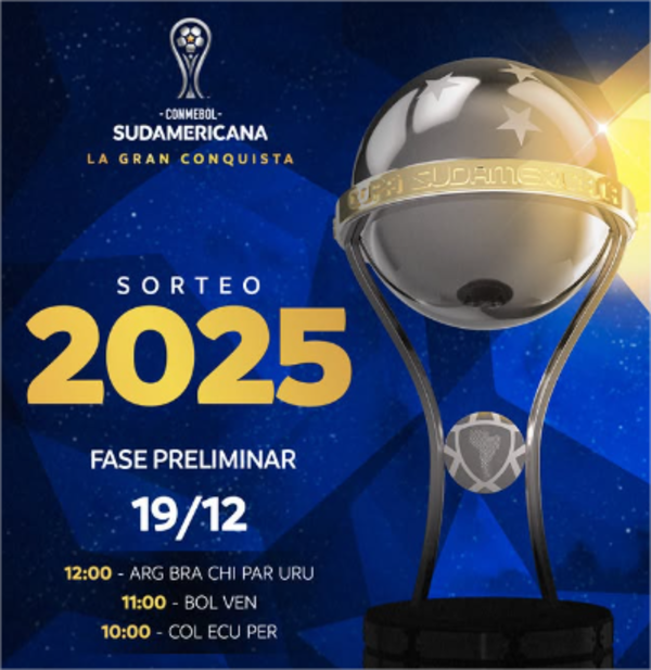 Mañana serán sorteos de las copas de clubes de CONMEBOL 2025
