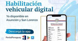 Habilitación vehicular de asuncenos y sanlorenzanos ya se encuentra disponible en la app Portal Paraguay