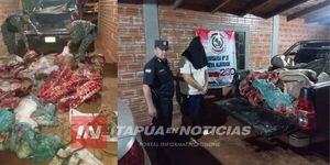 INCAUTARON CARNE PRESUMIBLEMENTE DE ABIGEATO EN NVA. ALBORADA - Itapúa Noticias