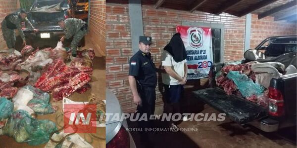 INCAUTARON CARNE PRESUMIBLEMENTE DE ABIGEATO EN NVA. ALBORADA - Itapúa Noticias
