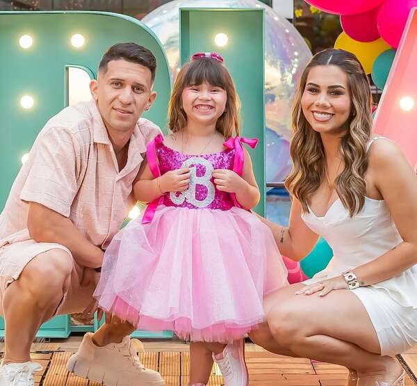 El futbolista Jorge Morel celebró los 4 años de su “princesa Brianna” - Gente - ABC Color
