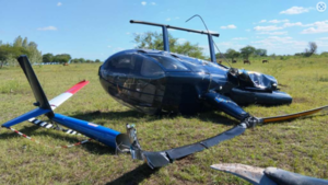 Cayó un helicóptero de la Policía en Nanawa