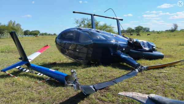 Cayó un helicóptero de la Policía en Nanawa