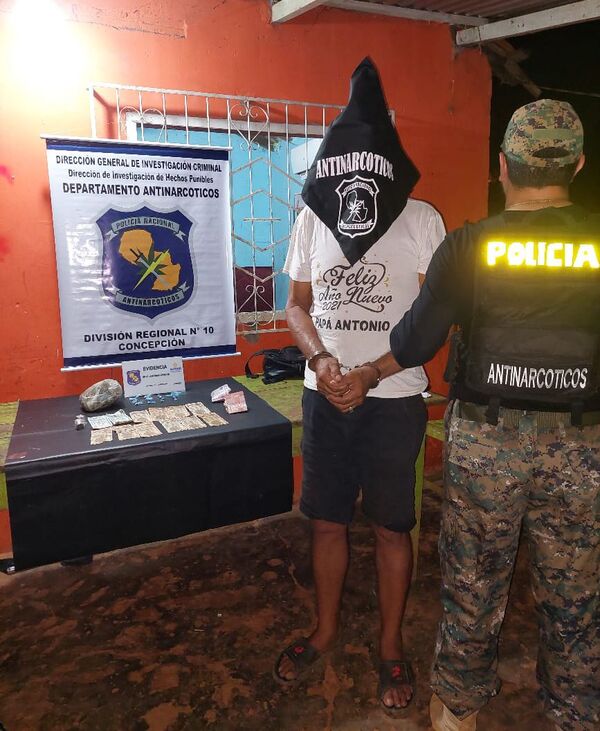 Allanamiento en Concepción da como resultado la detención de un hombre y la incautación de drogas y dinero en efectivo