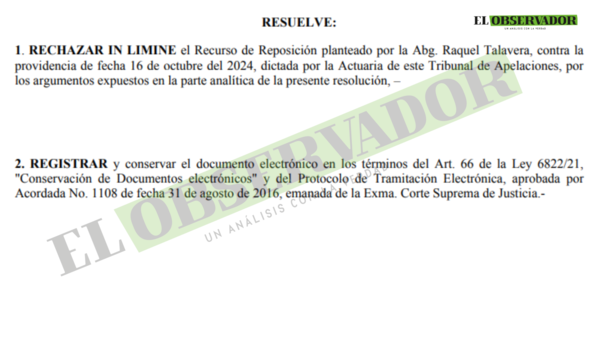 Caso: Emma González: CPP faculta a actuarias a proveer sobre diligencias administrativas