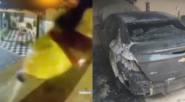 Queman auto de una docente y sus familiares sospechan de su expareja - Noticiero Paraguay