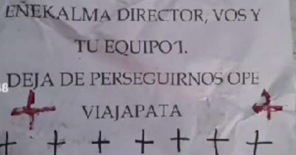 La Nación / Mediante un panfleto con cruces, en Amambay amenazan a director departamental de Educación