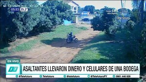 Asaltantes se llevaron dinero y celulares de una bodega en Capiatá