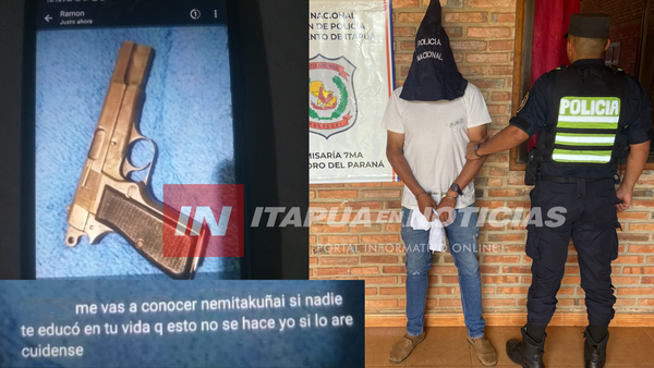 DETIENEN A SUJETO QUE HABRÍA AMENAZADO DE MUERTE A SU PAREJA EN SAN PEDRO DEL PNÁ. - Itapúa Noticias