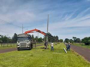 INICIAN OBRAS DE ILUMINACIÓN EN LA AVENIDA FULGENCIO YEGROS EN SAN JUAN DEL PARANÁ - Itapúa Noticias