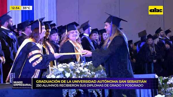 Graduación de la Universidad Autónoma San Sebastián: 250 alumnos recibieron sus diplomas de grado y posgrado - Mundo empresarial - ABC Color