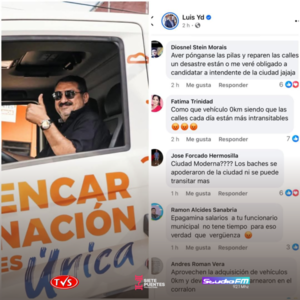 LUIS YD PRESUME NUEVOS MÓVILES, PERO CIUDADANOS RECLAMAN REPARACIÓN DE CALLES - TVS