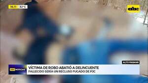 Asaltante abatido por su víctima: sería un recluso fugado de la cárcel de PJC - ABC Noticias - ABC Color
