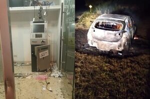 Caaguazú: banda intentó alzarse con un cajero instalado en predio de una comisaría - trece